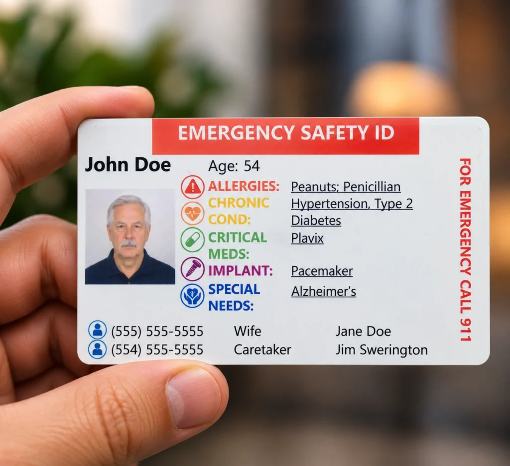 Emergency Safety ID Card